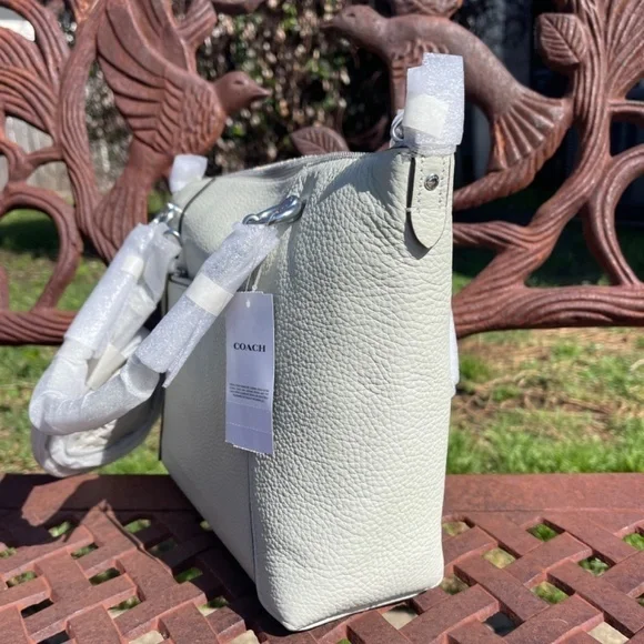 NWT Coach Kacey Satchel Bag In Light Sage/Silver - Picture 5 of 10